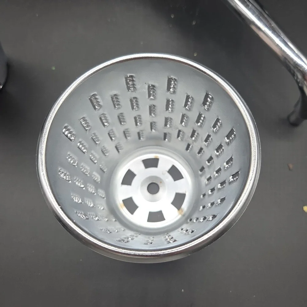 Vintage Saladmaster Manual Food Cutter System w/ 8 Cones, Metal Guard - Parts